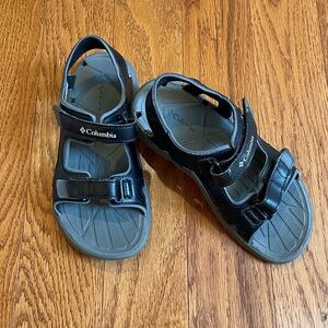 Columbia Youth size 2 Techsun Vent Sandals Black and Gray Color Great for Water!